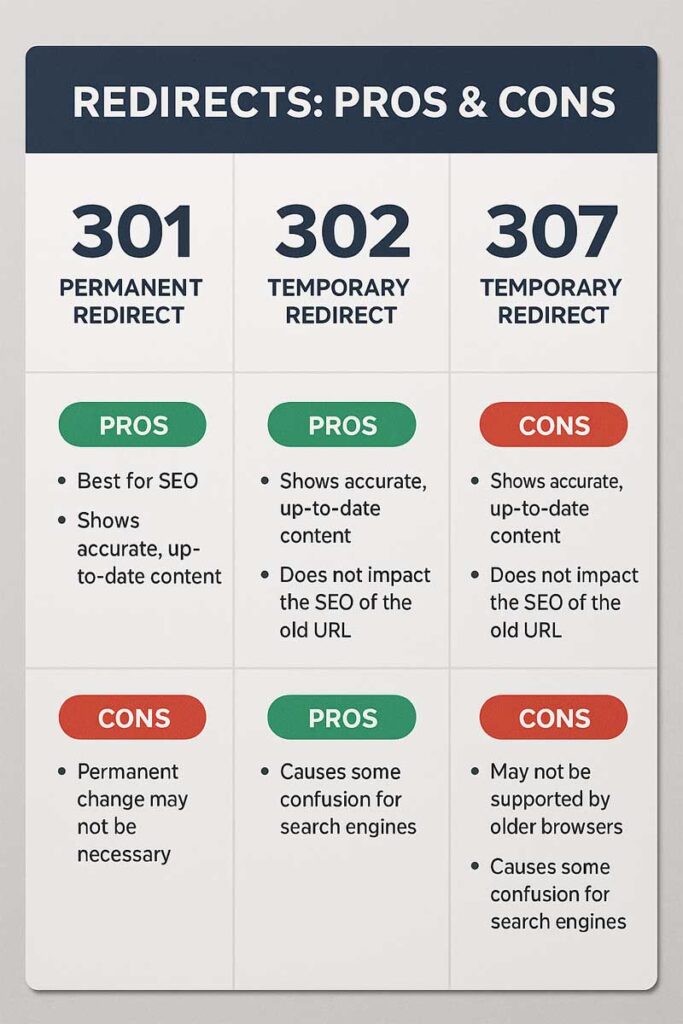 redirects in seo, seo 301 redirect guide, 302 vs 301 redirect, seo canonical redirects, how redirects affect google ranking, seo redirect mistakes, best practices for redirects