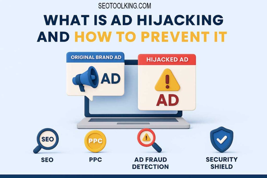 ad hijacking, google ads hijacking, ppc ad hijacking, affiliate ad fraud, prevent ad hijacking, paid ad protection, click fraud prevention, ad monitoring tools, brand protection in advertising