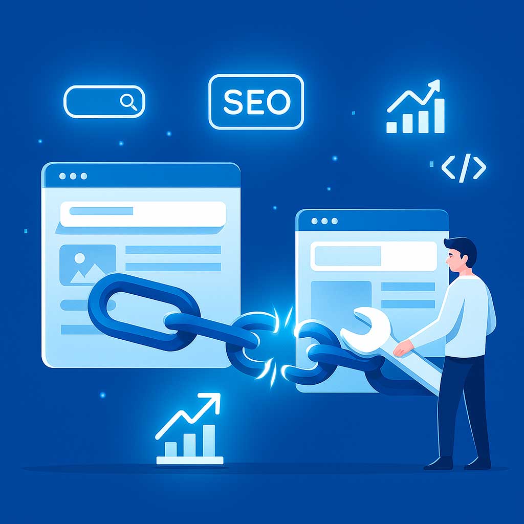 fix broken links, broken link checker, seo link repair, find dead links, website maintenance, link audit, internal link optimization, fix 404 errors, repair backlinks, small seo tool