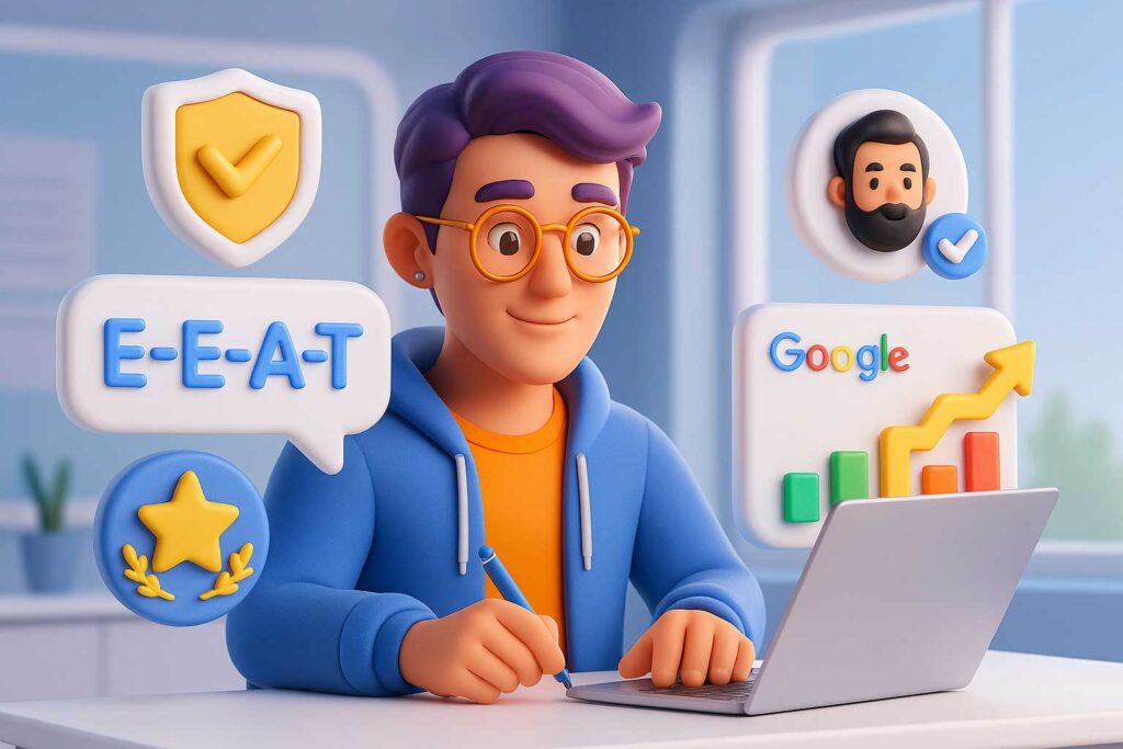 learn EAT SEO, EAT principle Google, SEO trust signals, expertise authority trust, Google E-E-A-T guide, how to build website authority, author expertise SEO, EAT ranking factors, content trustworthiness SEO